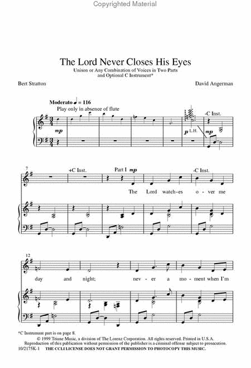 The Lord Never Closes His Eyes image number null