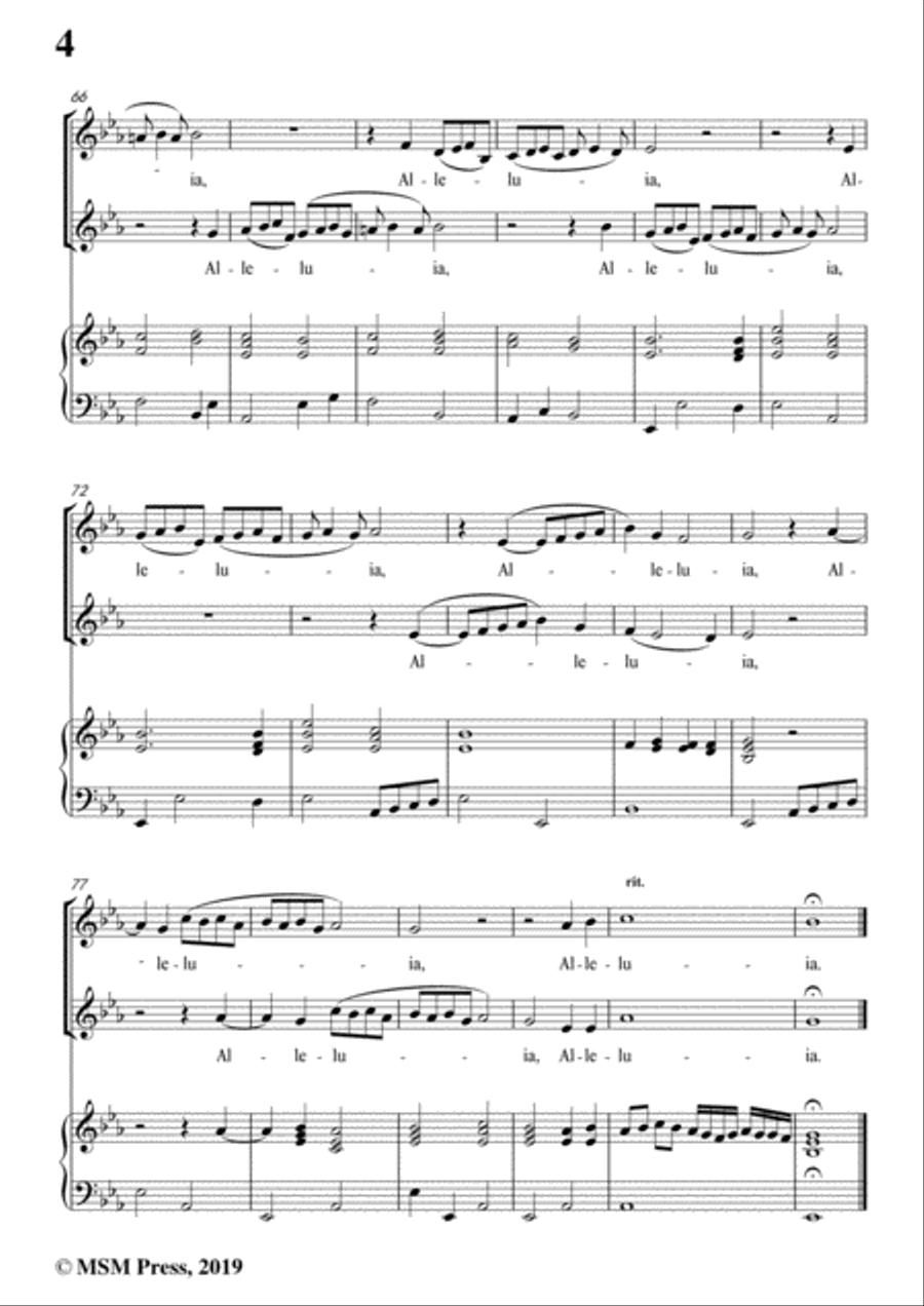 Leoni-Ecce annuntio vobis,in E flat Major,for two Voices&Piano SSA scores gallery preview page 6