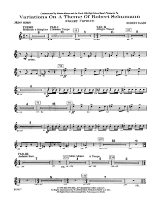 Variations on a Theme of Robert Schumann: 3rd F Horn