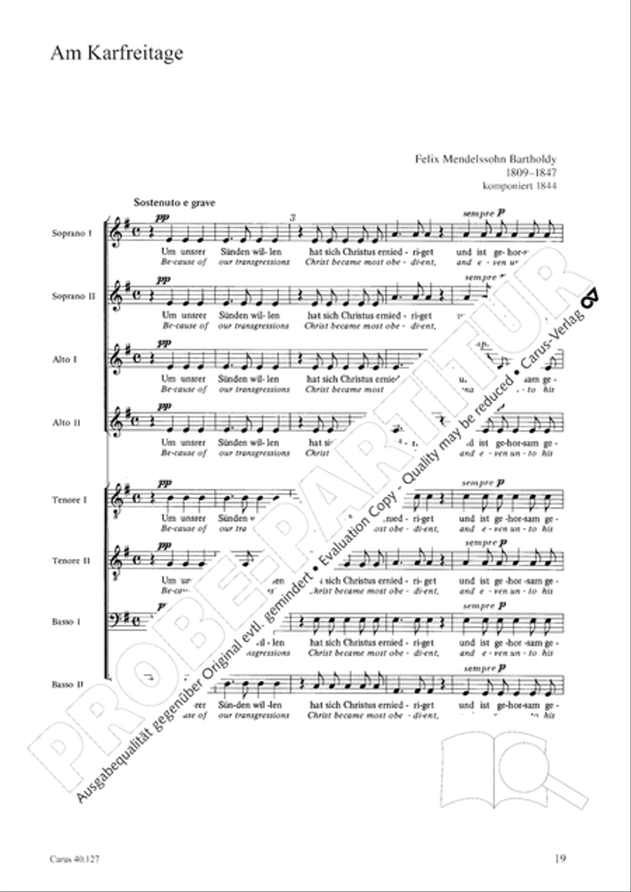 Sechs Spruche zum Kirchenjahr op. 79 Score scores gallery preview page 20