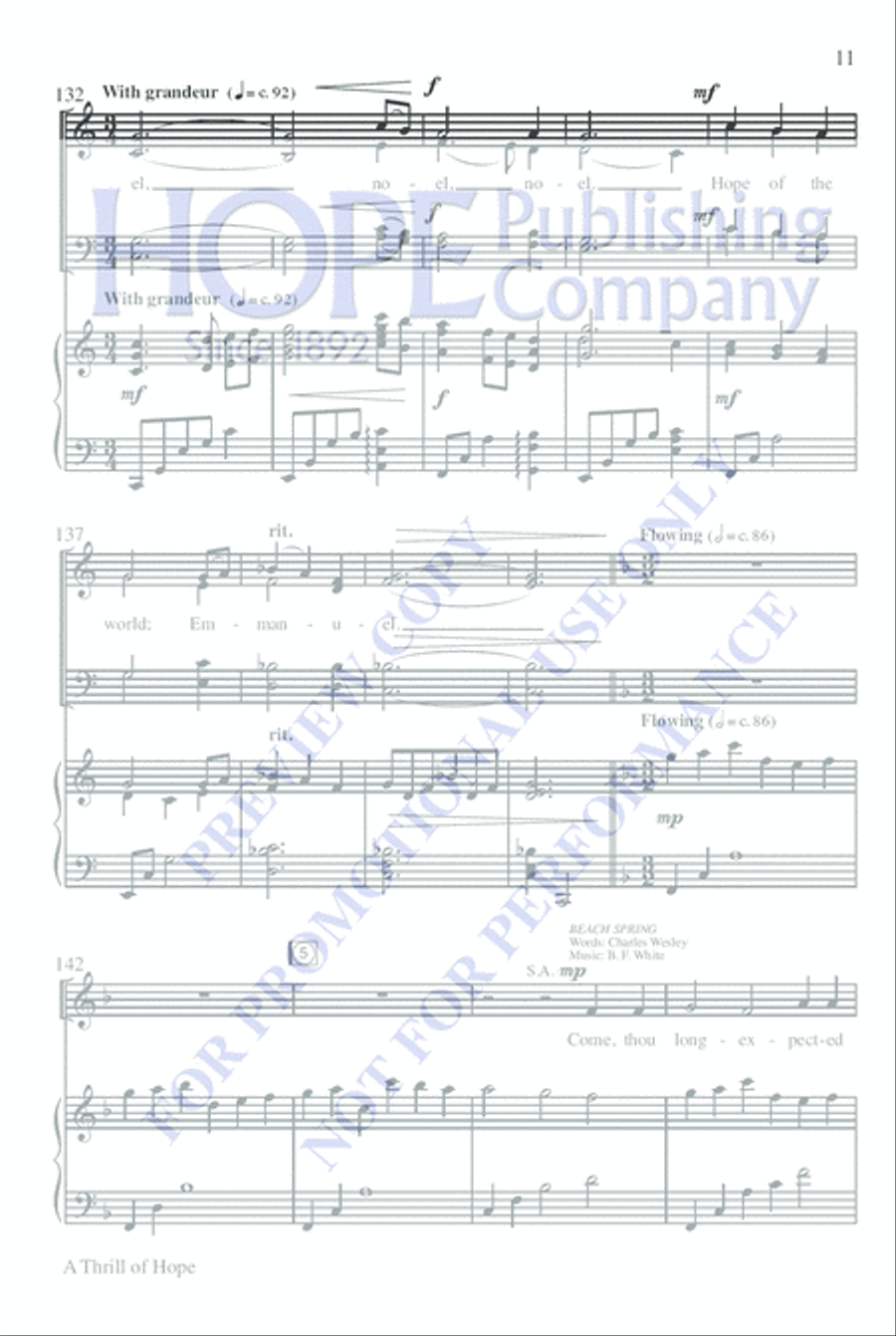 A Thrill of Hope Choir scores gallery preview page 15