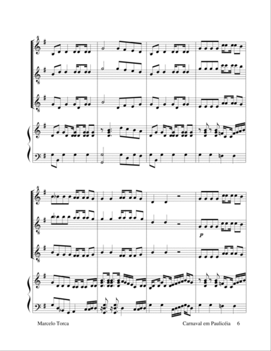 Carnaval em Pauliceia Carnaval em Pauliceia Small Ensemble scores gallery preview page 6