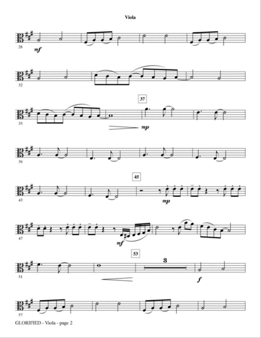 Glorified - Viola Glorified - Viola Choir scores gallery preview page 2