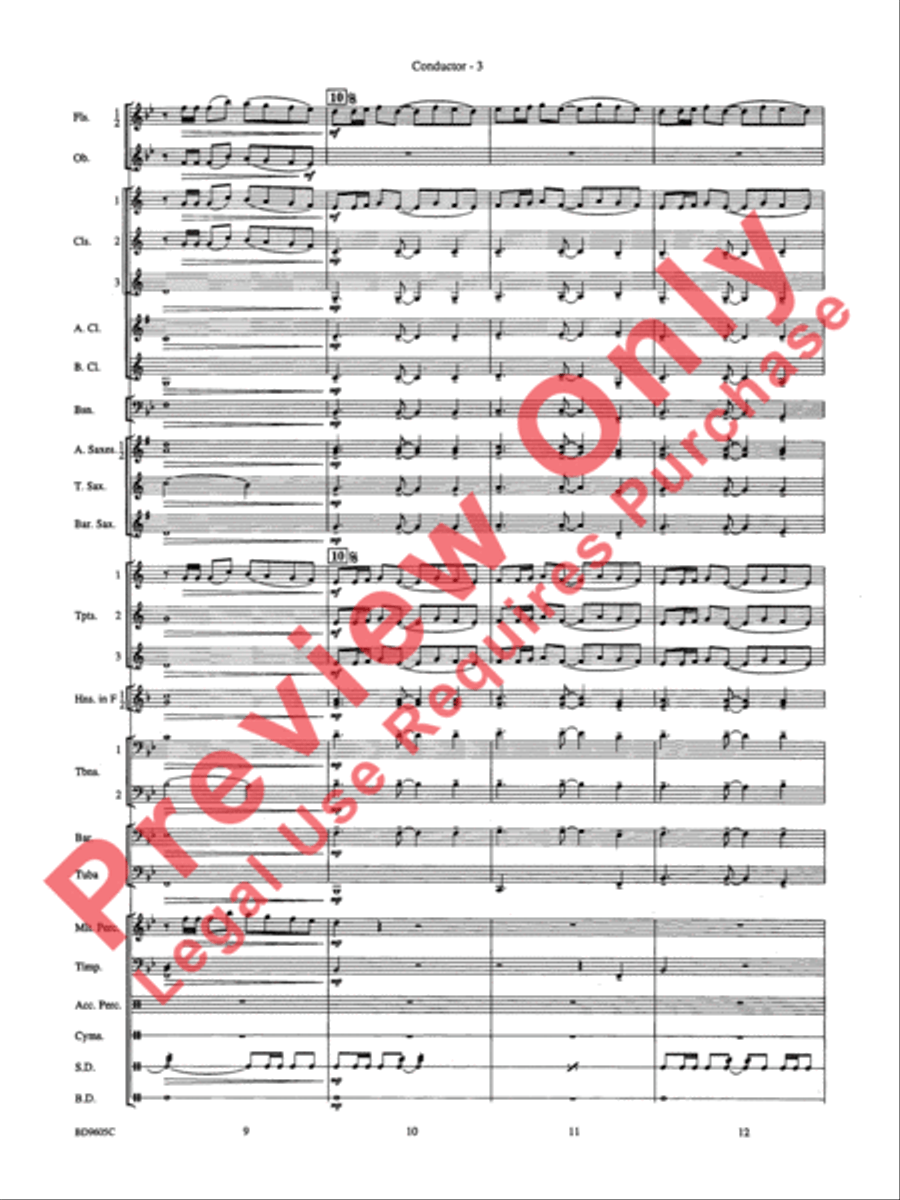 Tower Hill Overture Concert Band scores gallery preview page 6