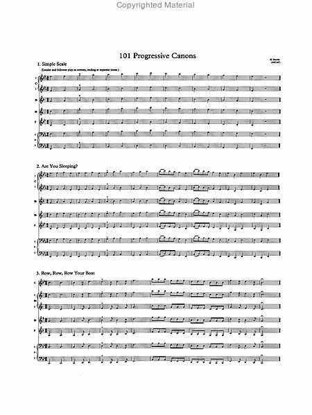 101 Progressive Canons - Conductor's Score