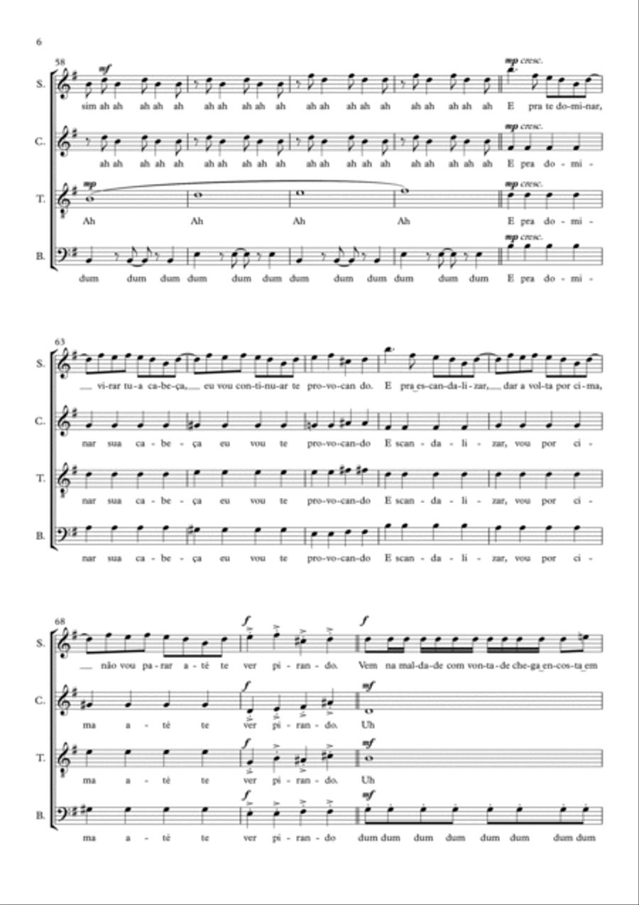 Bang Bang English Translation 4-Part scores gallery preview page 6