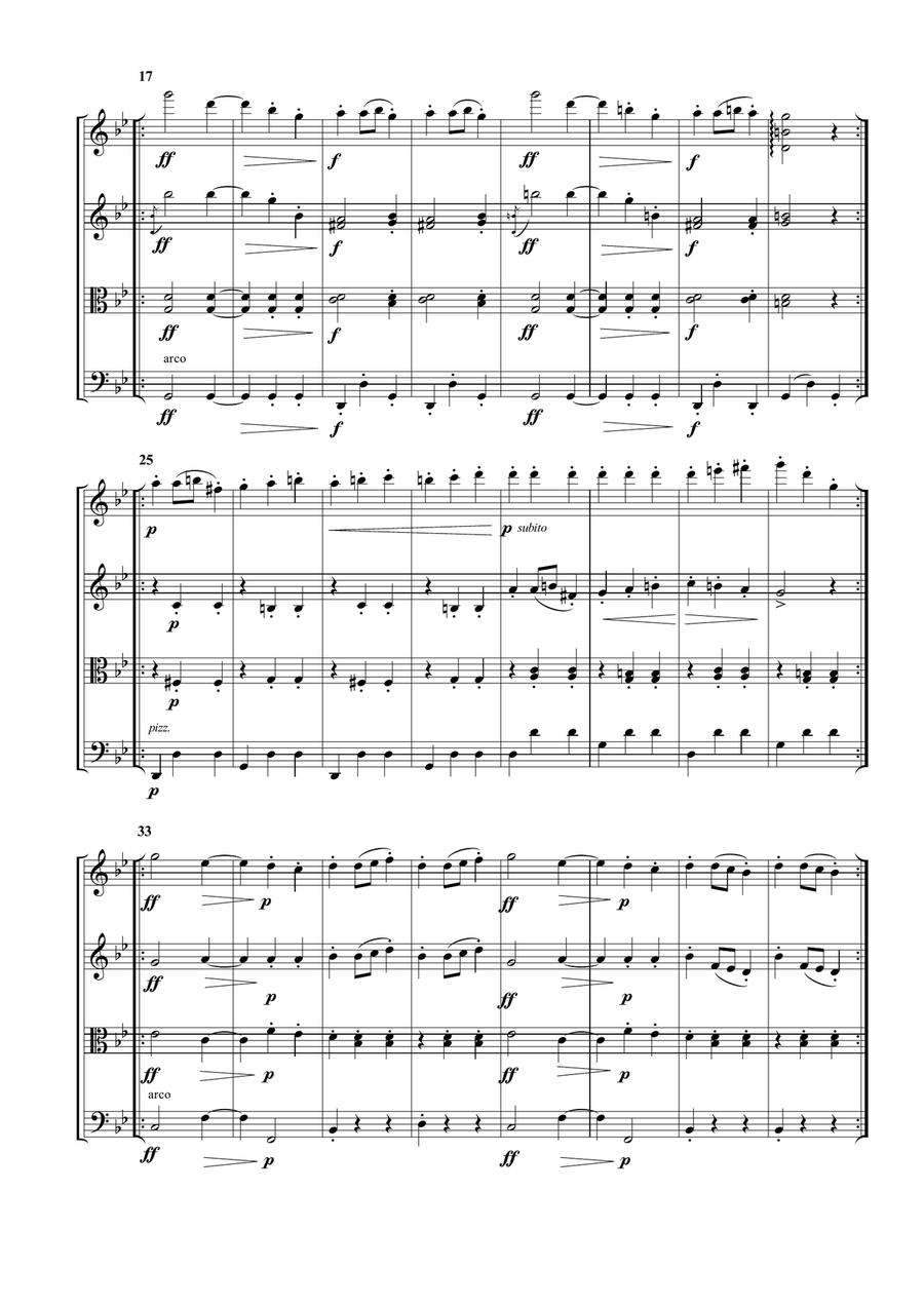 Slavonic Dances No. 8 Op. 46 for String Quartet String Quartet scores gallery preview page 2
