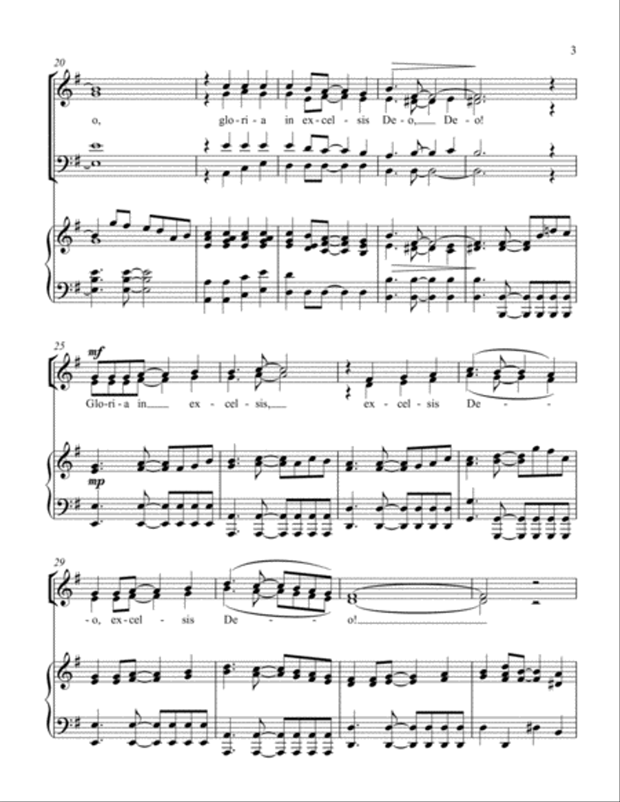 Gloria in excelsis Deo 4-Part scores gallery preview page 3