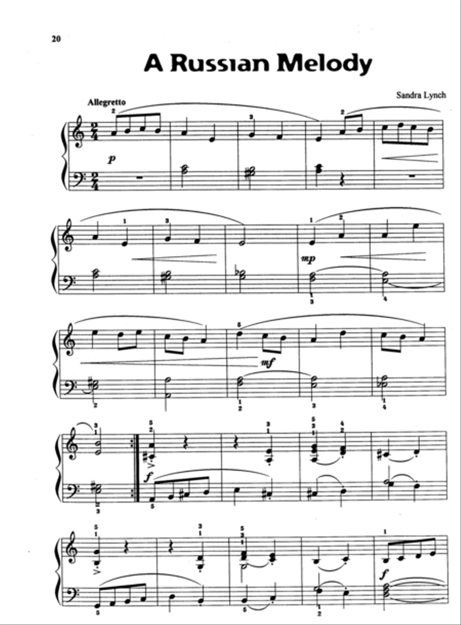 A Russian Melody Piano Solo scores gallery preview page 1