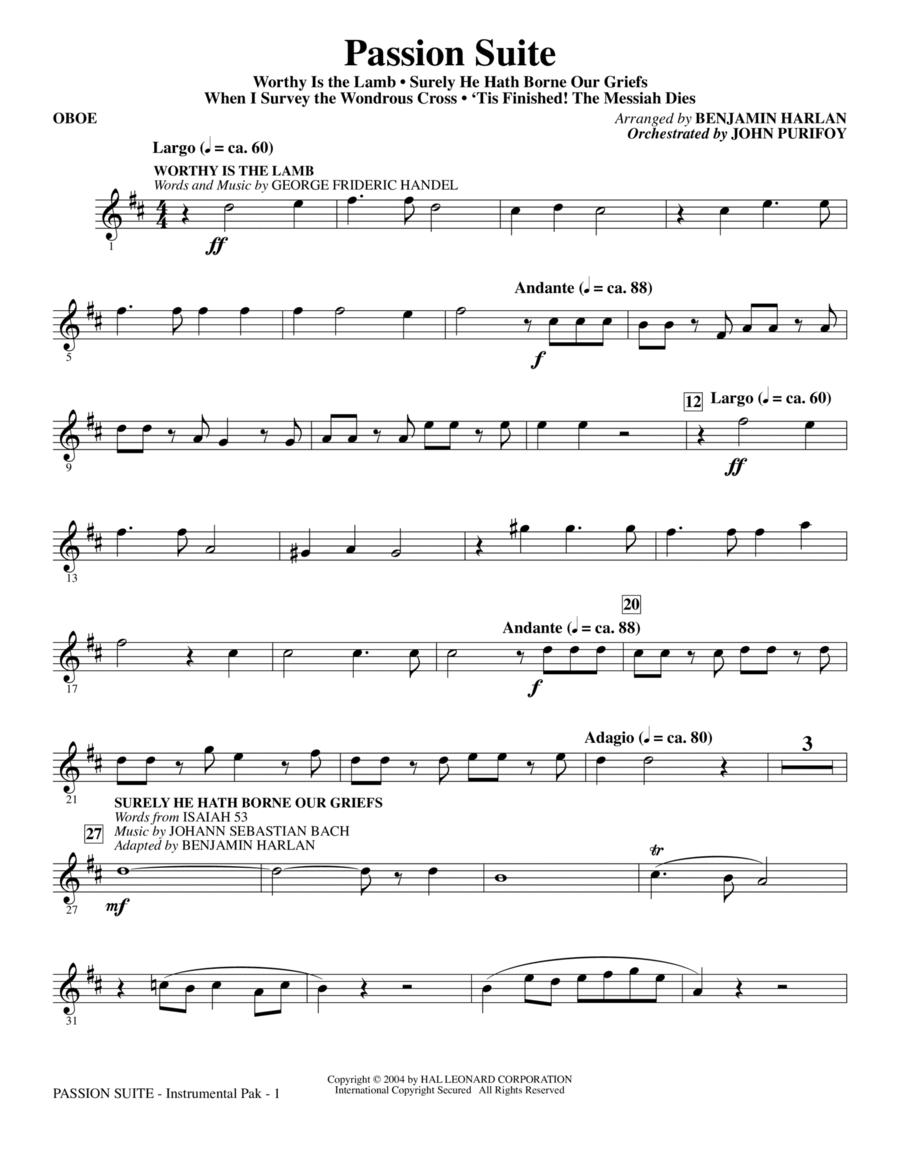 Passion Suite - Oboe Choir scores gallery preview page 1