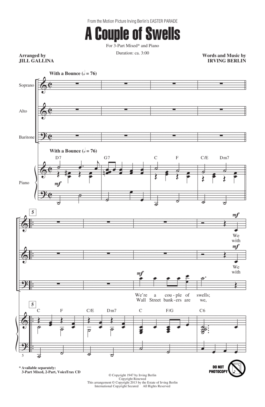 A Couple Of Swells 3-Part scores gallery preview page 1