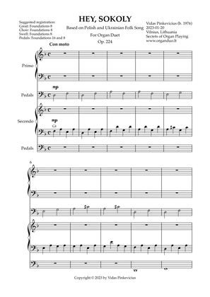 Hey, Sokoly, Op. 224 (Organ Duet) by Vidas Pinkevicius