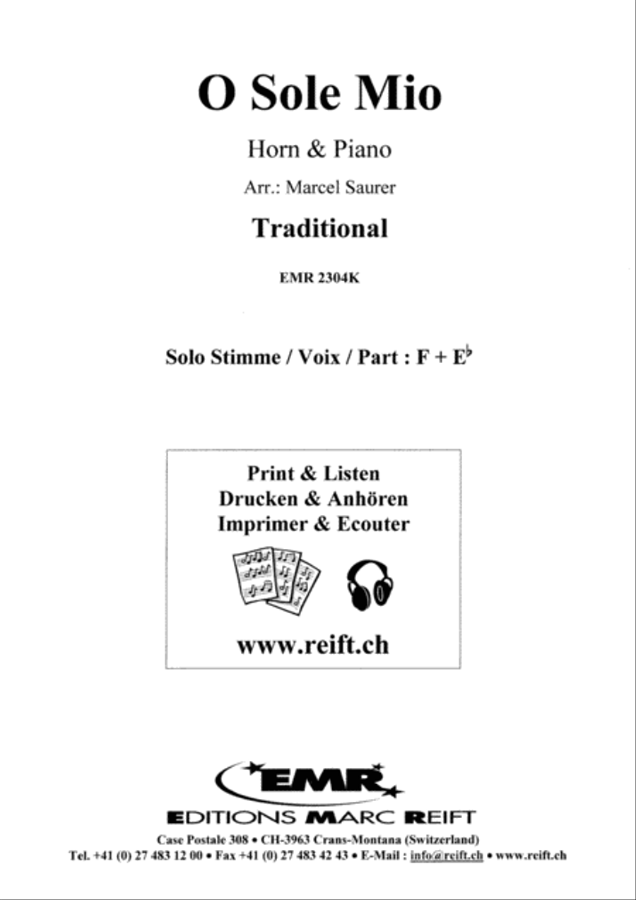 O Sole Mio Horn scores gallery preview page 2