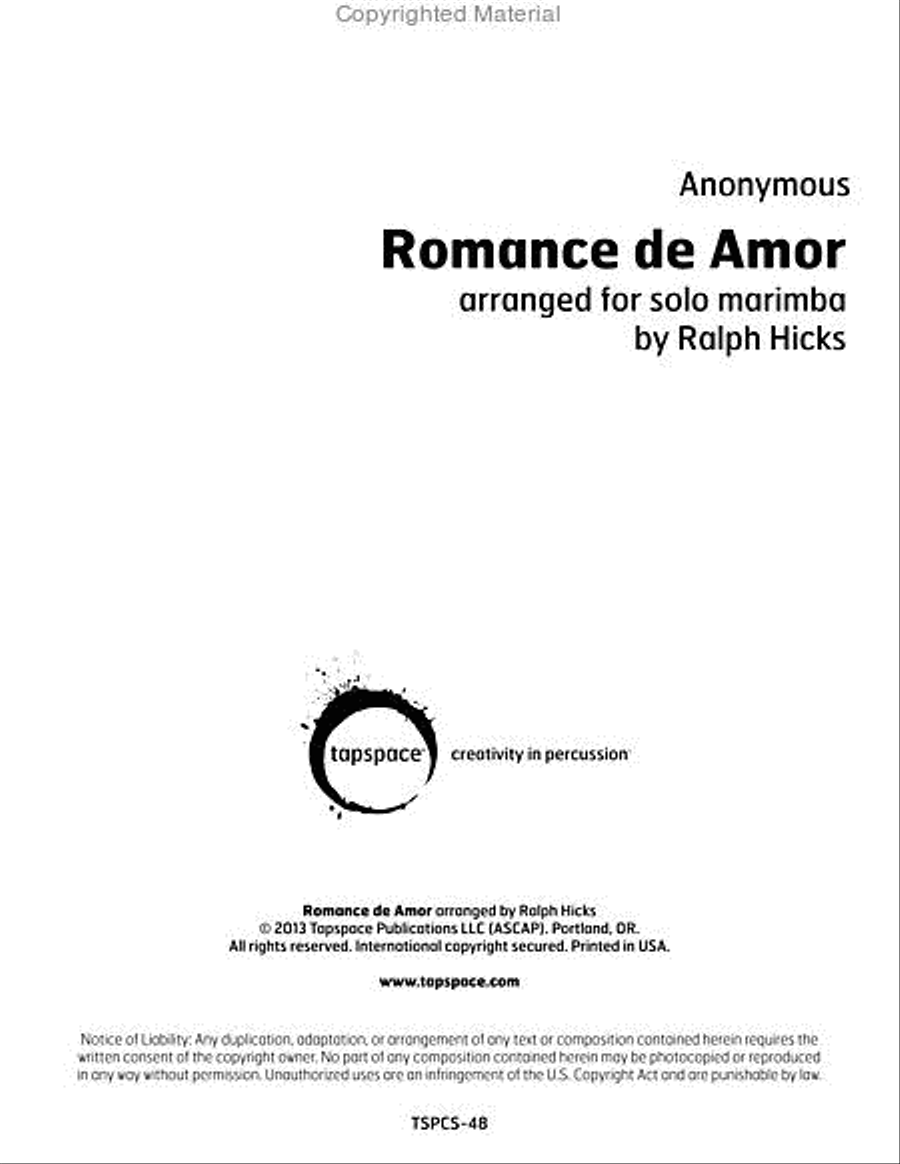 Romance de Amor Romance de Amor Marimba scores gallery preview page 2