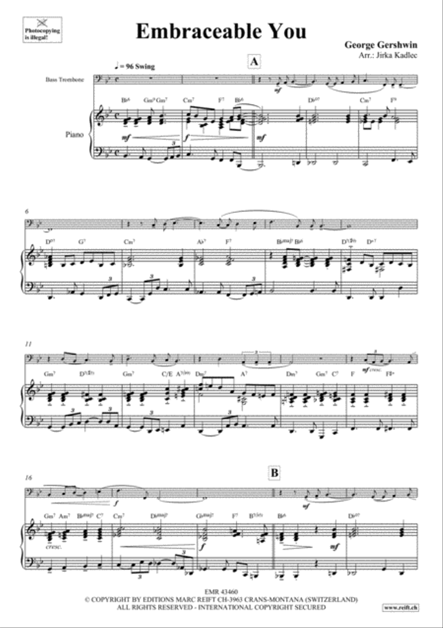 Embraceable You Bass Trombone scores gallery preview page 3