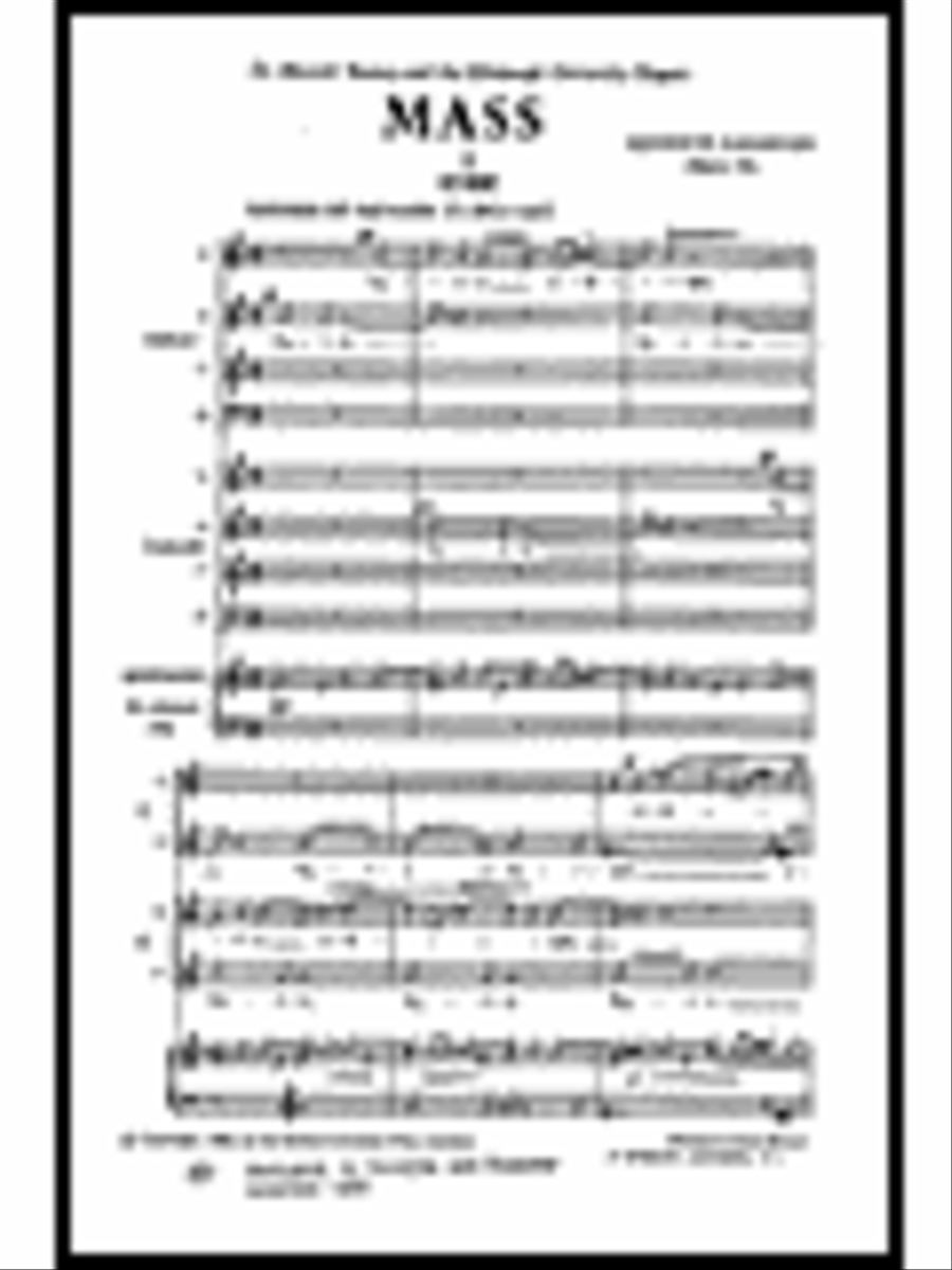 Mass, Op. 44 for Double Choir SSAATTBB scores gallery preview page 1