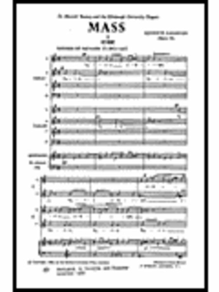 Mass, Op. 44 for Double Choir
