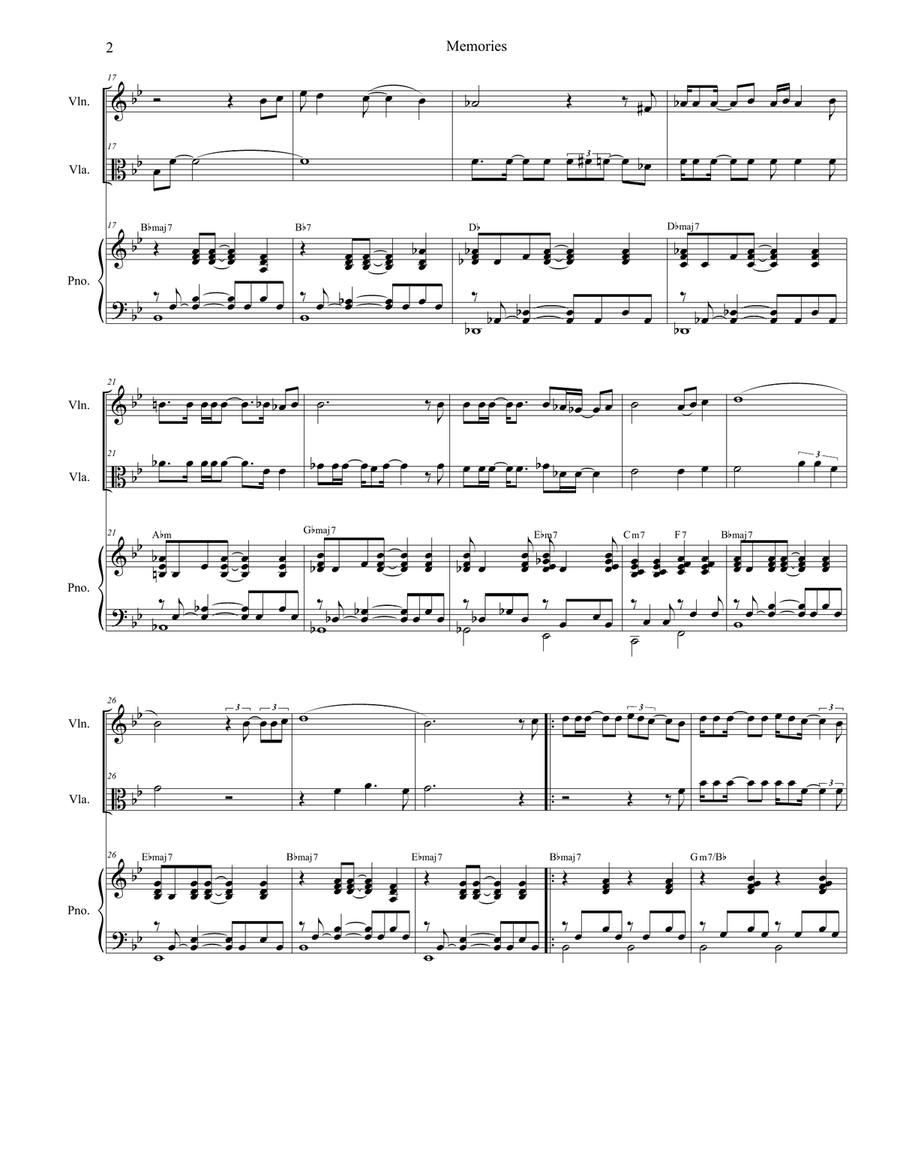 Memories String Duet scores gallery preview page 2
