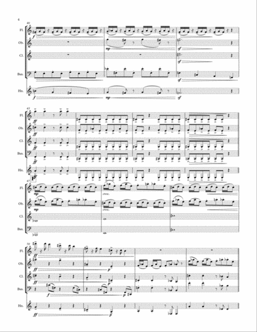 Psycho (prelude) Psycho (prelude) Woodwind Quintet scores gallery preview page 4