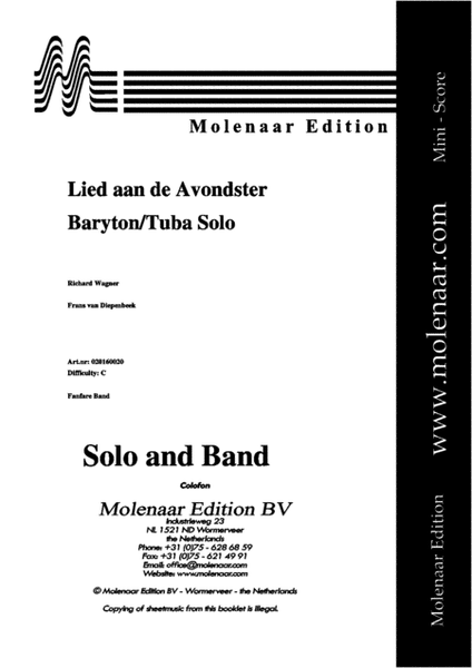 Lied an den Abendstern for Euphonium or Tuba and Band