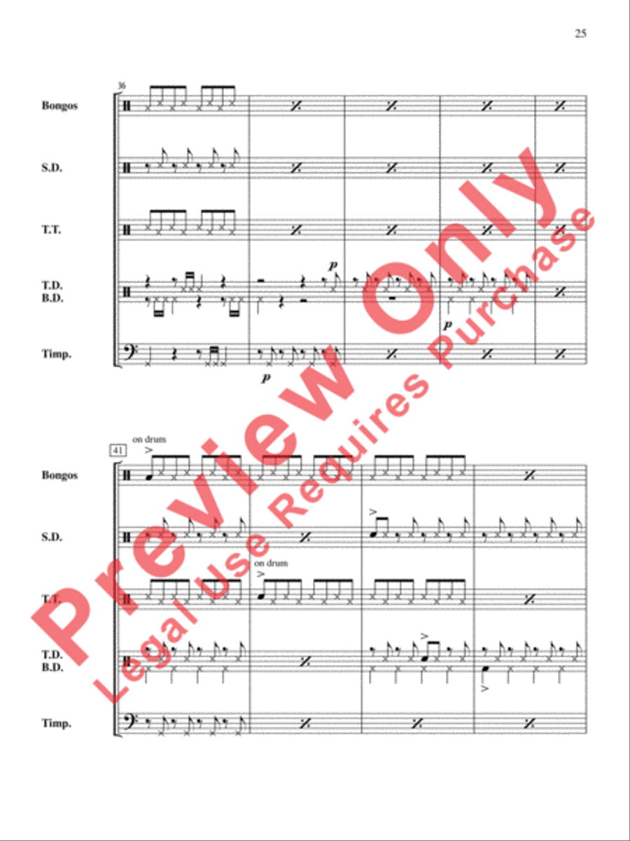 The Anthony J. Cirone Intermediate Percussion Ensemble Collection Percussion Ensemble scores gallery preview page 26