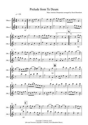 Prelude from Te Deum for Oboe Duet