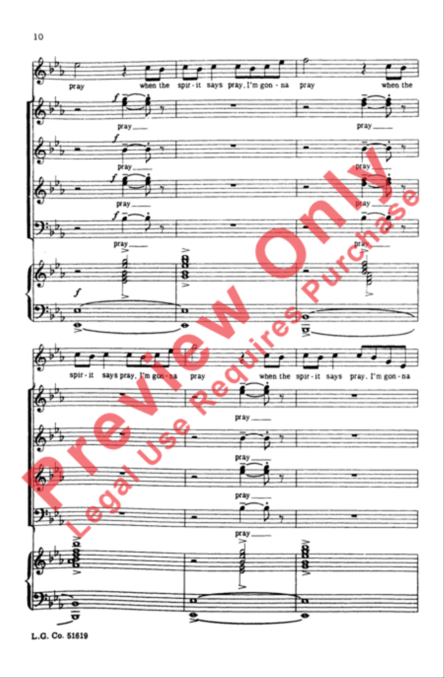 Obey the Spirit of the Lord 4-Part scores gallery preview page 10