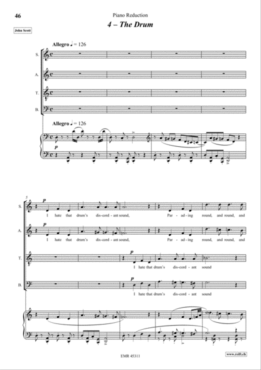 The Song Of Man The Song Of Man 4-Part scores gallery preview page 14