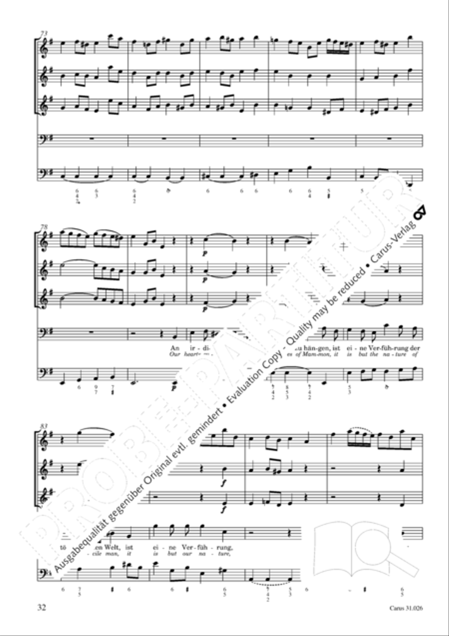 Ah, how fleeting, ah, how futile (Ach wie fluchtig, ach wie nichtig) 4-Part scores gallery preview page 33