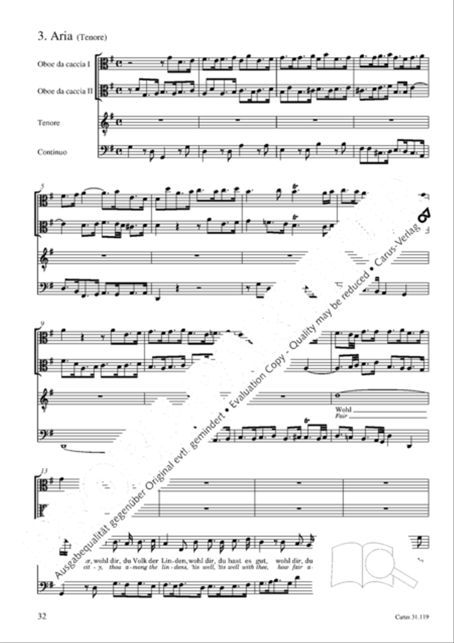 Praise the Lord, O Jerusalem (Preise, Jerusalem, den Herrn) 4-Part scores gallery preview page 33