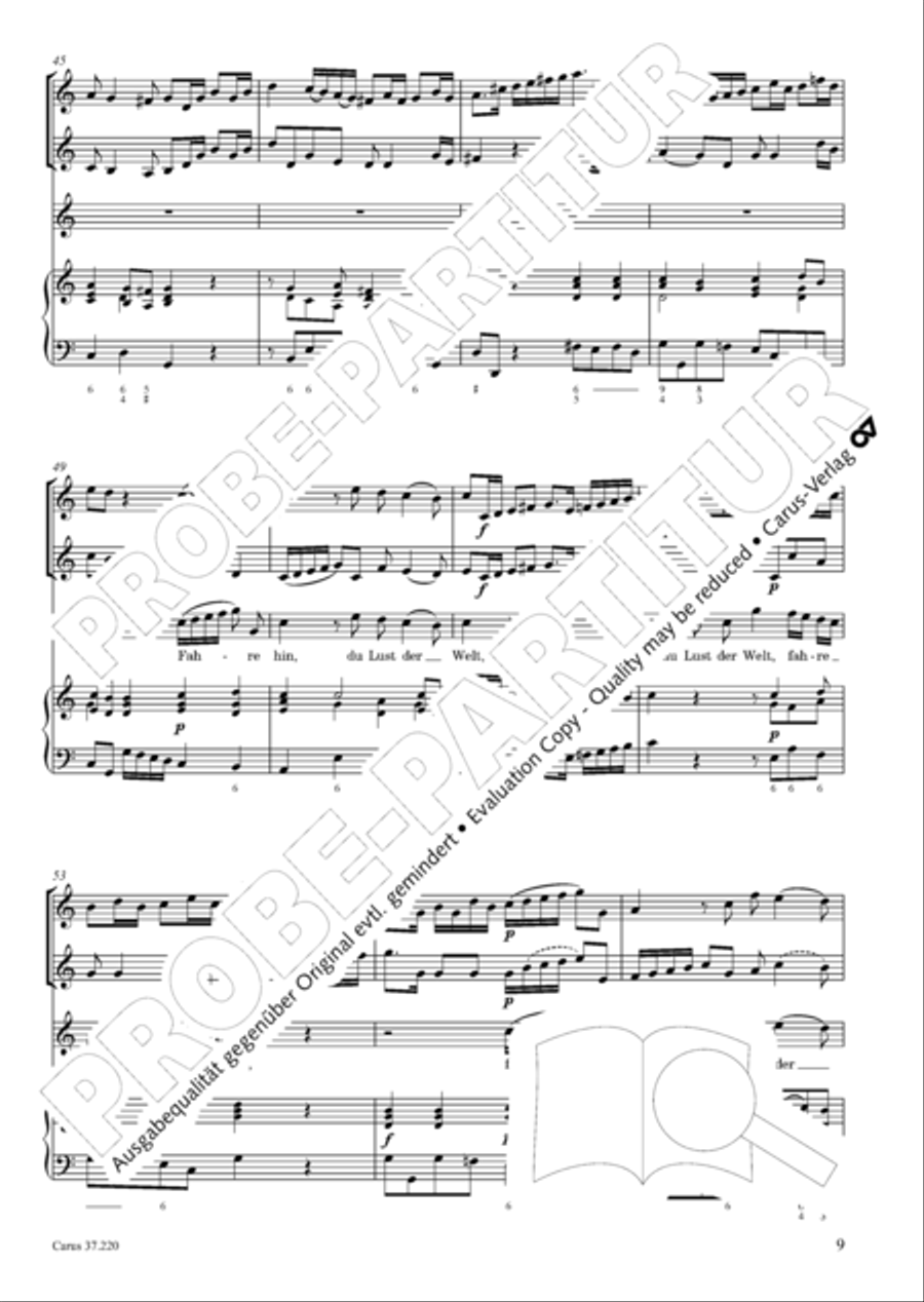Fahre hin, du Lust der Welt Tenor Voice scores gallery preview page 11