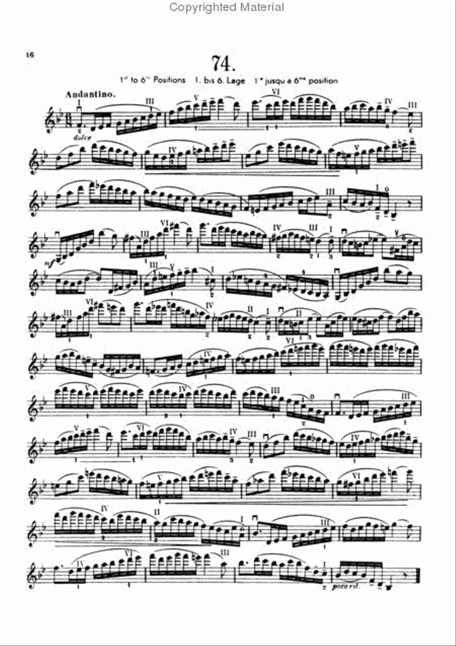 20 studies in the 6th and 7th position Violin Solo scores gallery preview page 4