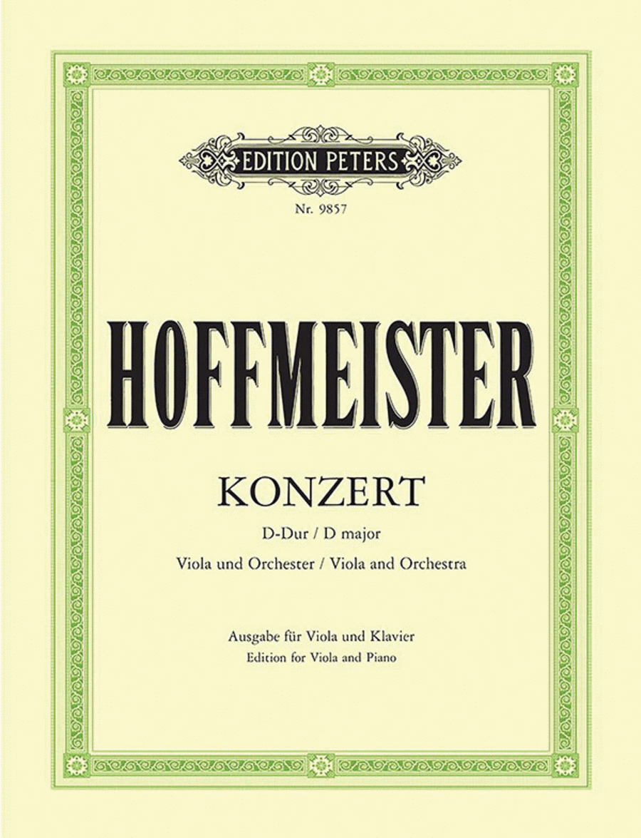 Viola Concerto in D (Edition for Viola and Piano) Piano Accompaniment scores gallery preview page 1