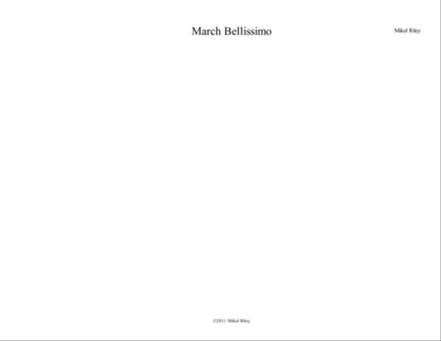 March Bellissimo March Bellissimo Concert Band scores gallery preview page 1