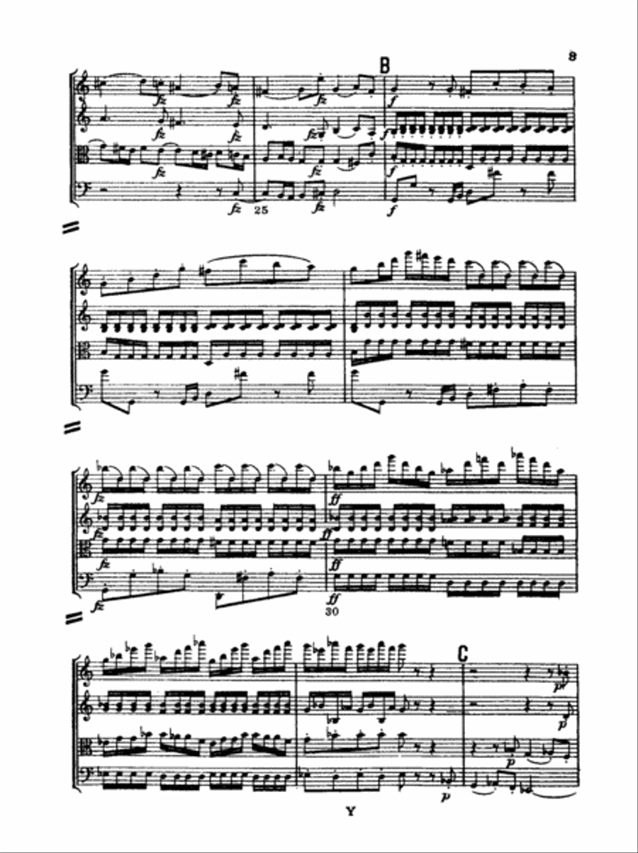 Haydn: String Quartet No. 77 in C Major, Op. 76, No. 3 String Quartet scores gallery preview page 5