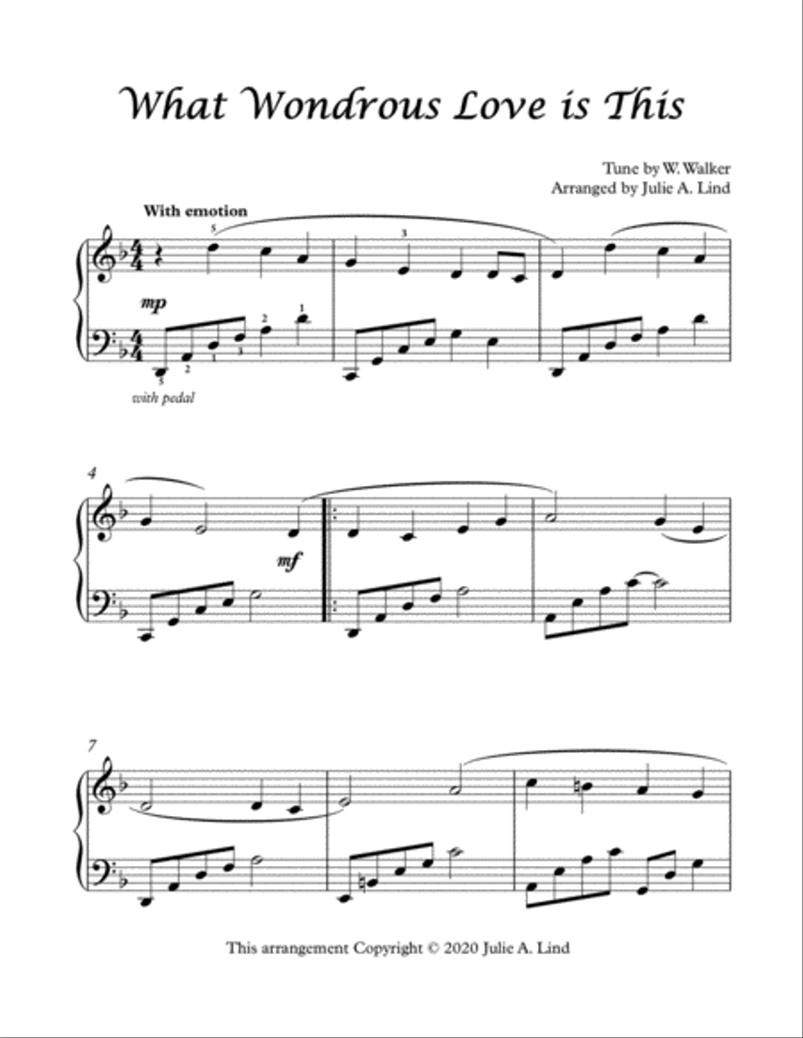 What Wondrous Love Is This Piano Solo scores gallery preview page 1
