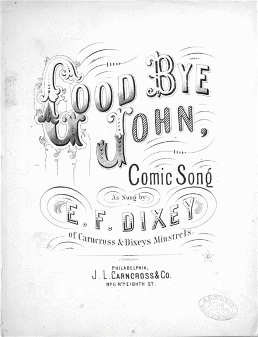 Good Bye John. Comic Song Voice scores gallery preview page 1