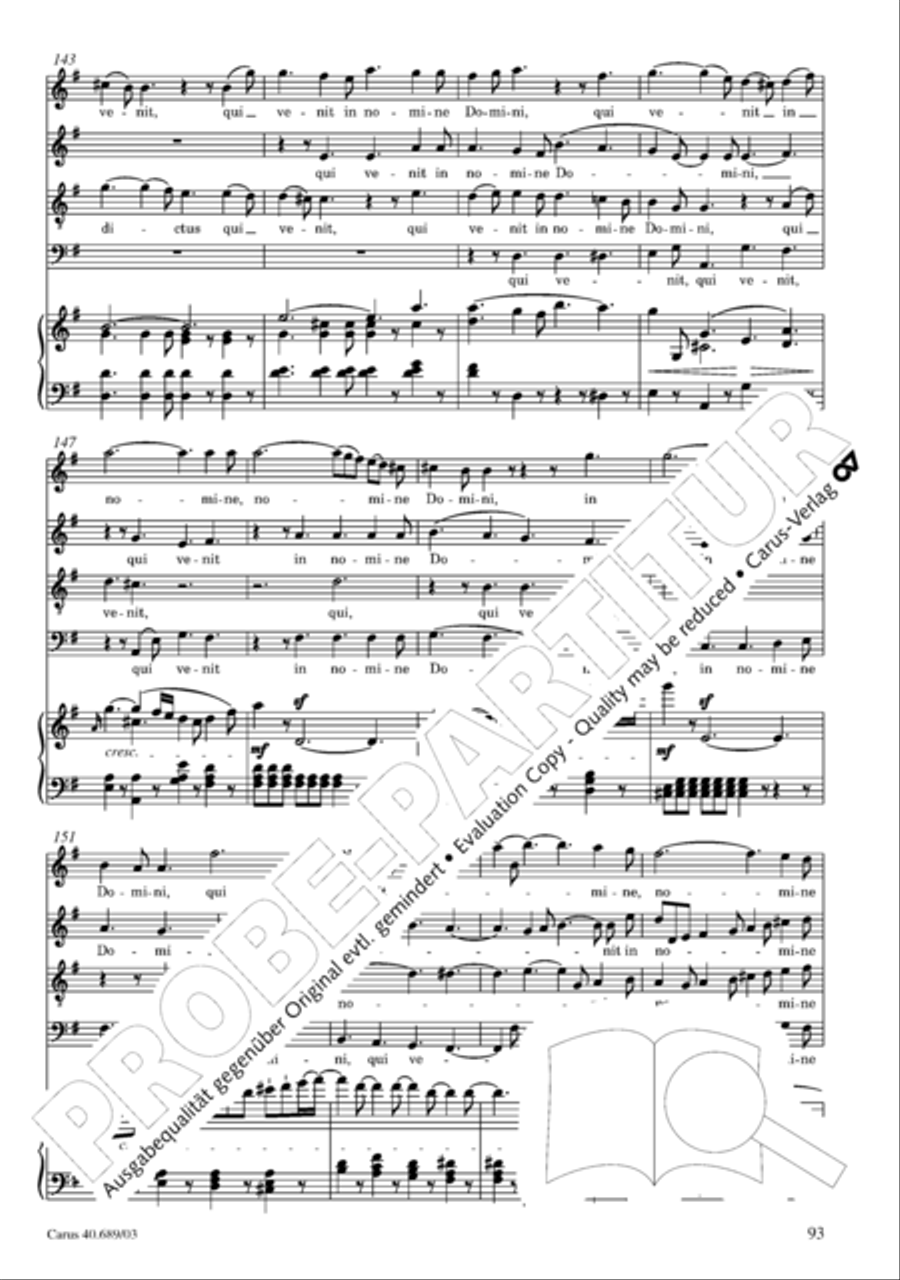 Missa solemnis 4-Part scores gallery preview page 94