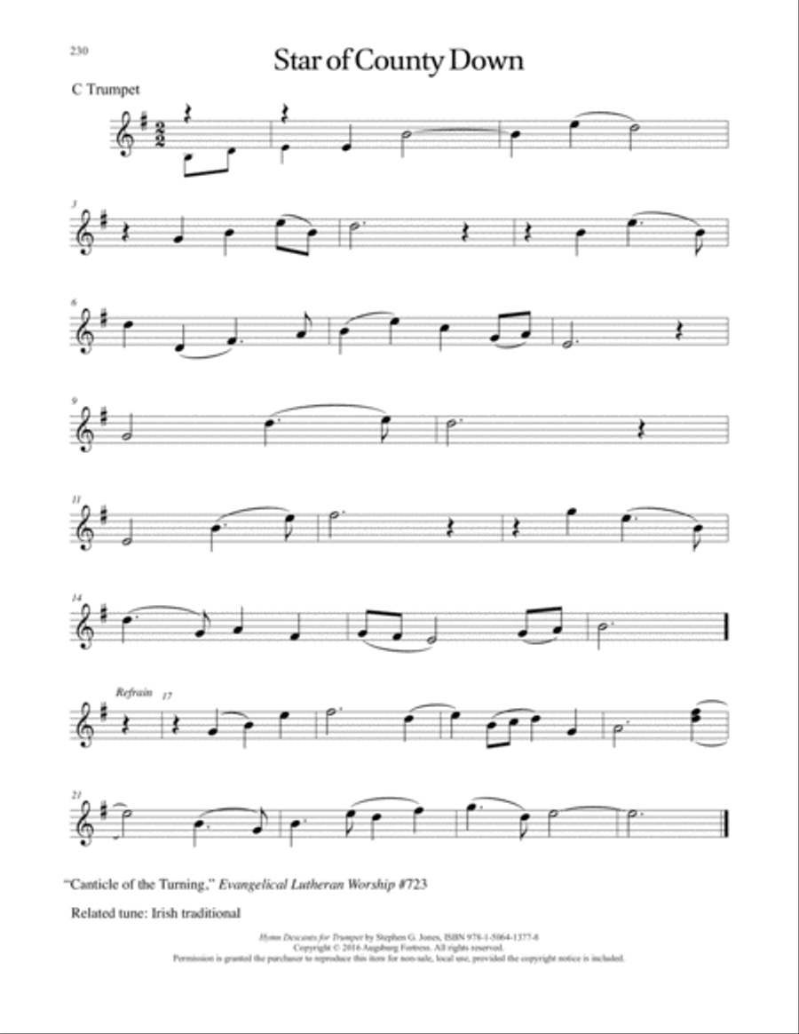 Hymn Descants for Trumpet C Trumpet scores gallery preview page 231