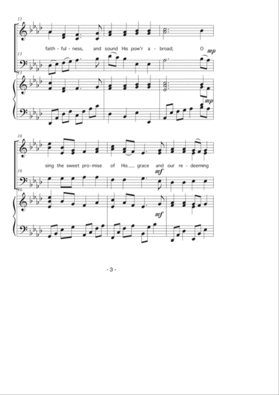 Begin Some Heavenly Theme 3-Part scores gallery preview page 3