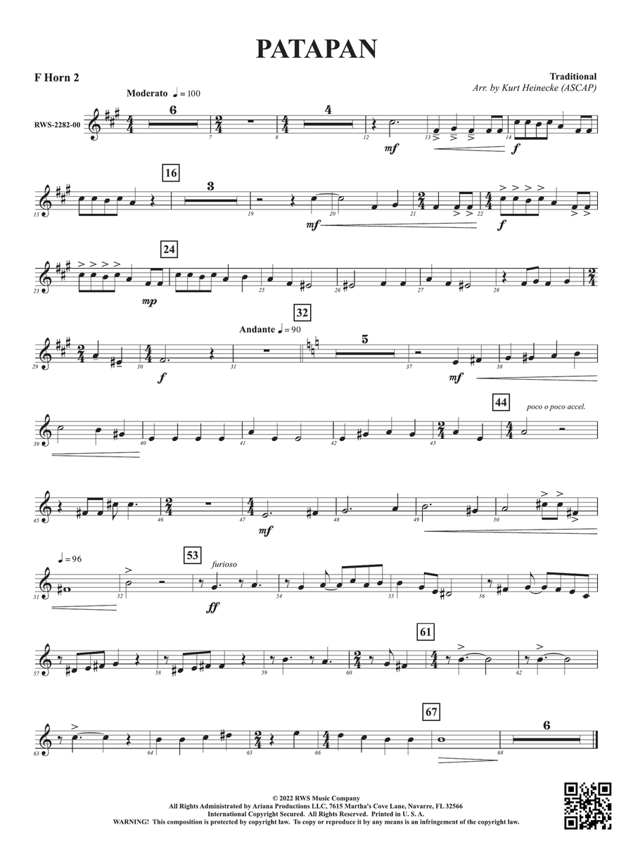 Patapan: 2nd F Horn