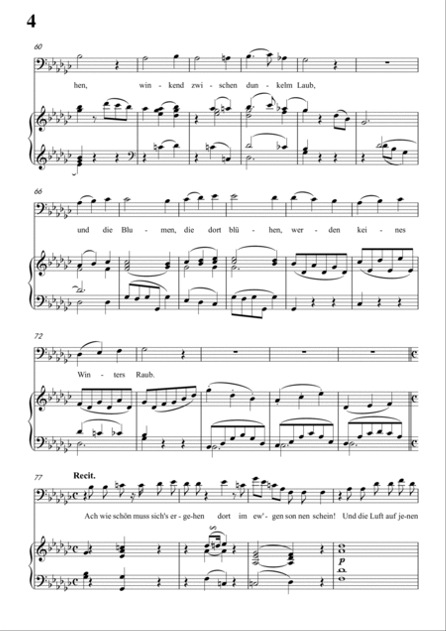 Schubert-Sehnsucht,D.52 in bG for Vocal and Piano Voice scores gallery preview page 5