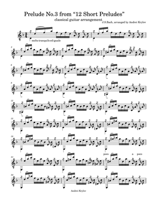 Prelude No.3 from “12 Short Preludes”