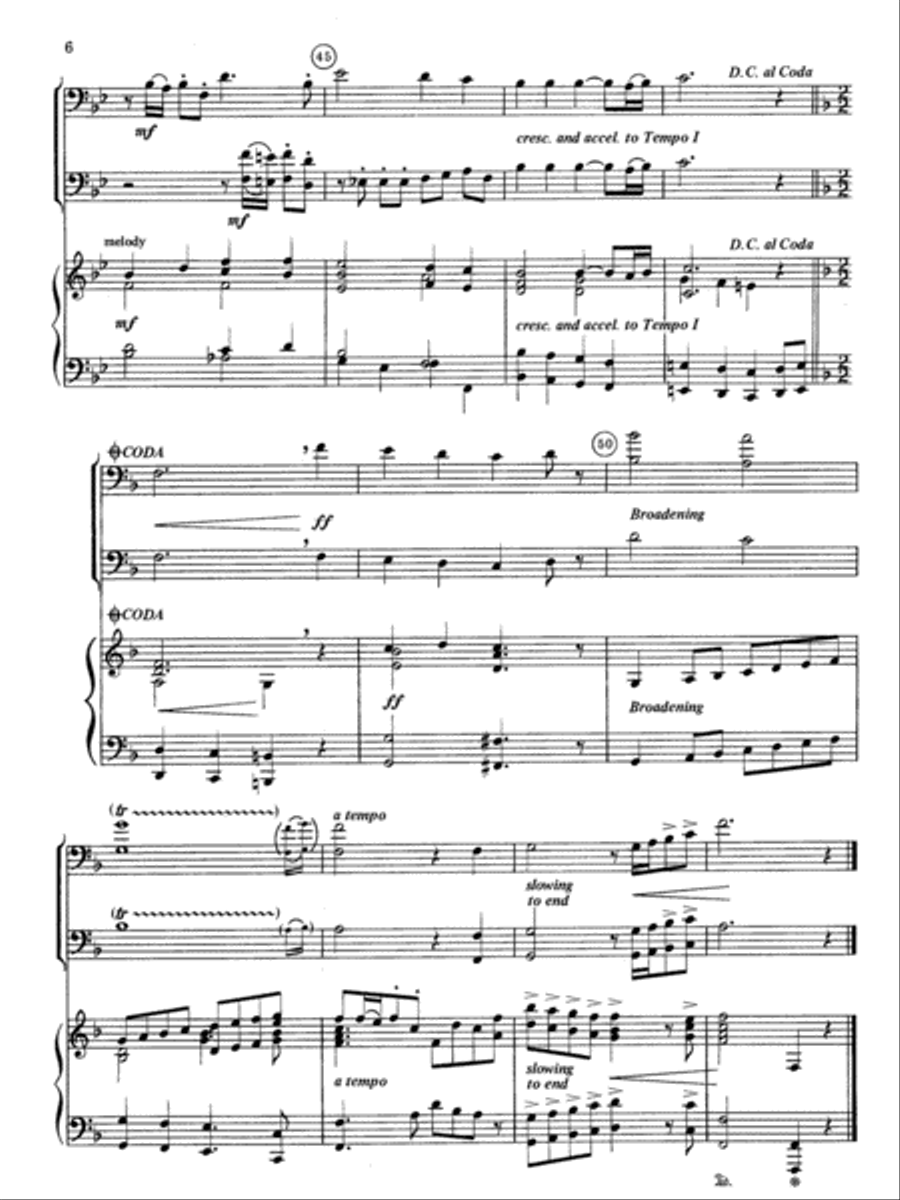 Solos and Duets - for Bass Clef Instruments (Volume I) Piano Accompaniment scores gallery preview page 6