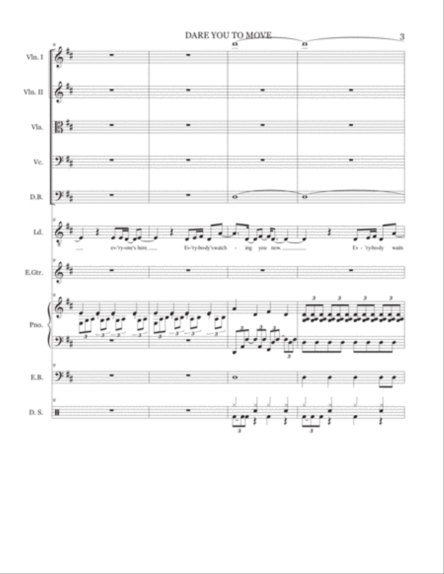 Dare You To Move Small Ensemble scores gallery preview page 4