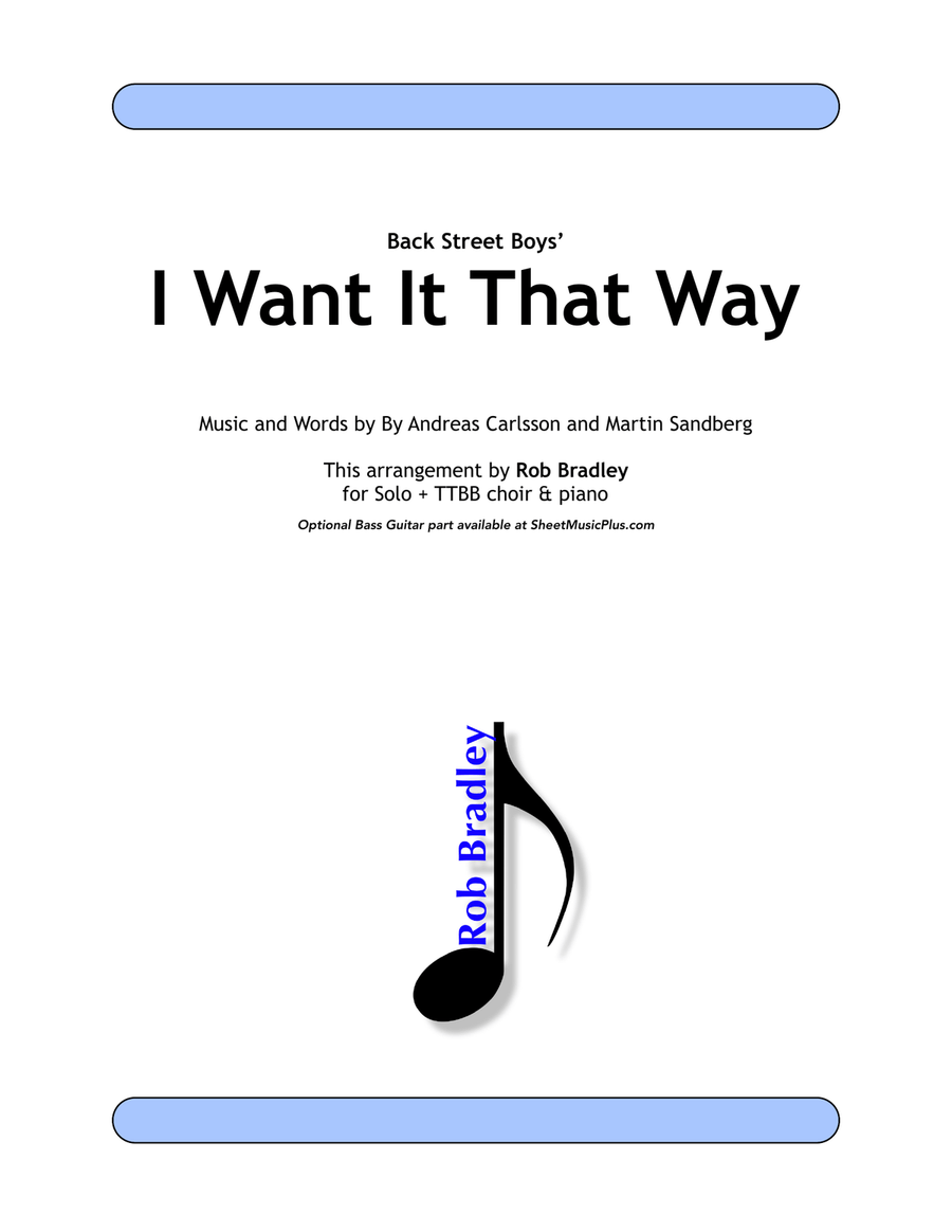 I Want It That Way TTBB scores gallery preview page 1