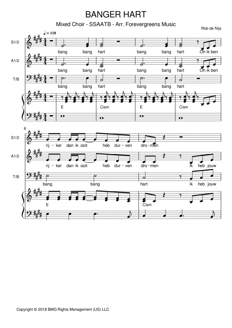 Banger Hart Choir scores gallery preview page 1