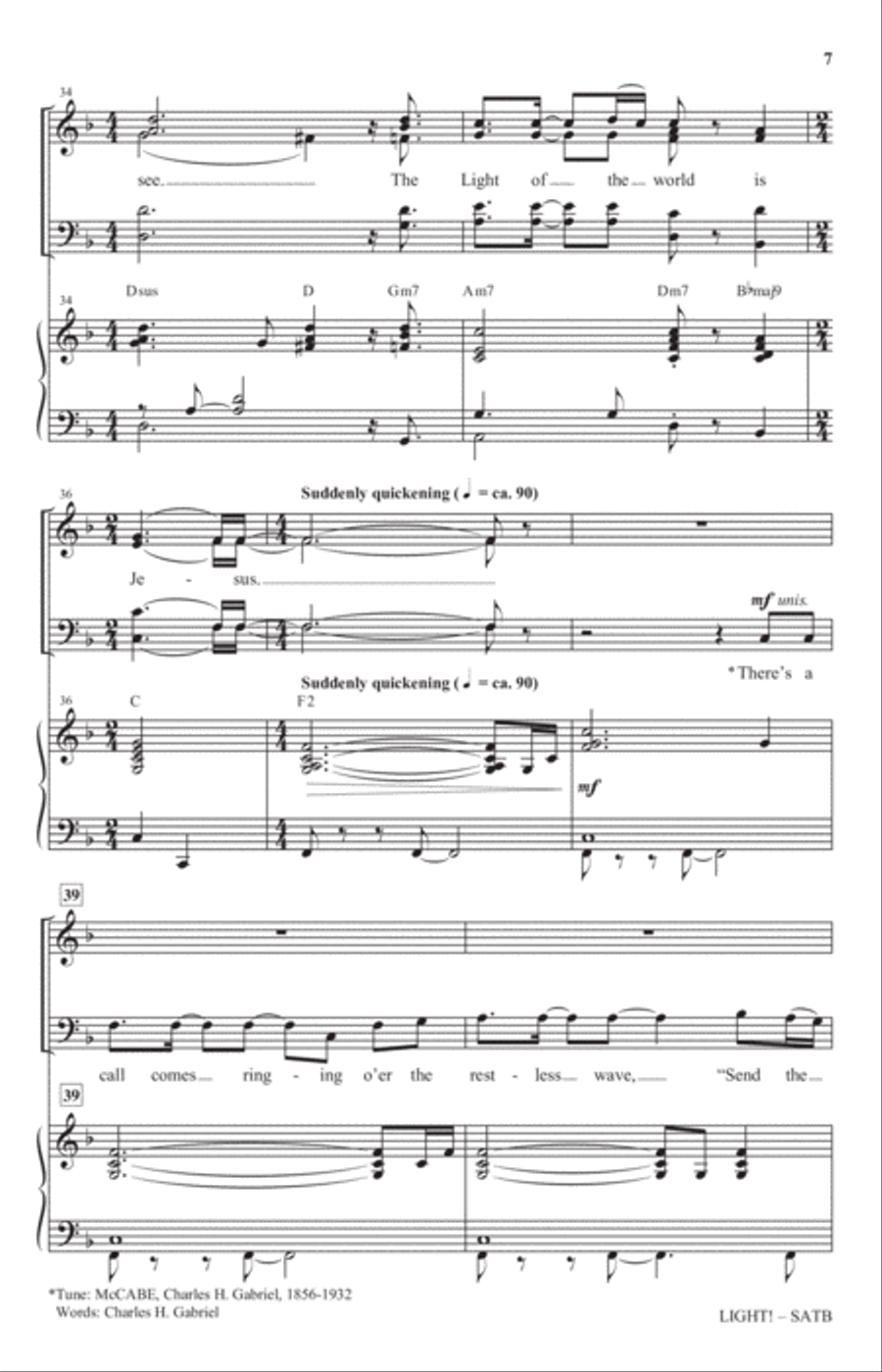 The Light Of The World Is Jesus 4-Part scores gallery preview page 6
