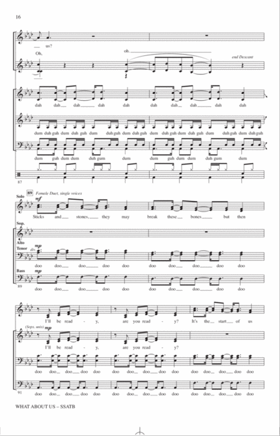 What About Us (arr. Paul Langford) 4-Part scores gallery preview page 15