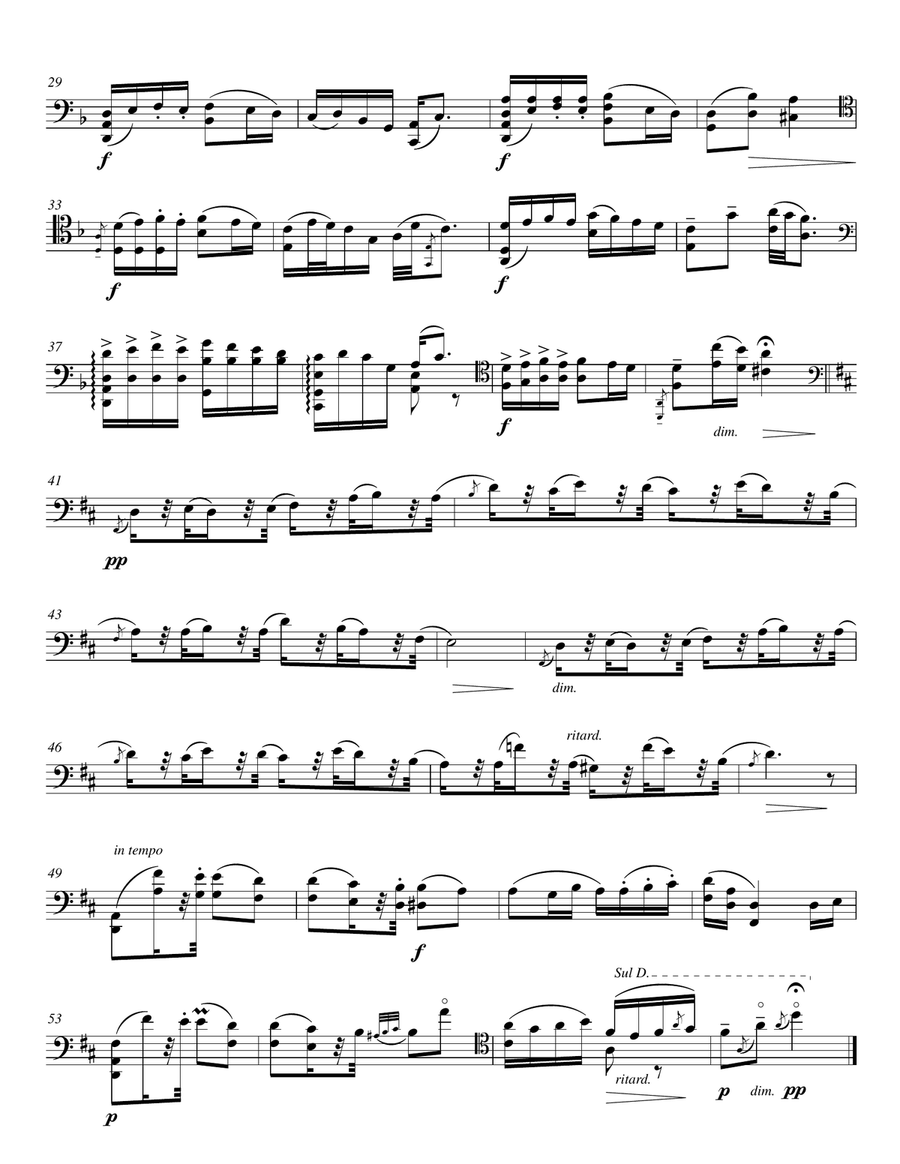 Humoresque Fantasy in D for Cello and Piano Piano scores gallery preview page 2